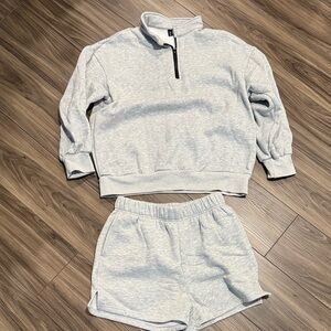 Women’s Athletic Lounge Shorts - Light Gray